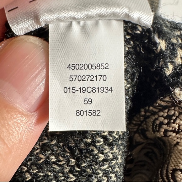 Chico's button front cardigan, boucle paisley trim, sz. 2 (large), fall, layer - Picture 10 of 11